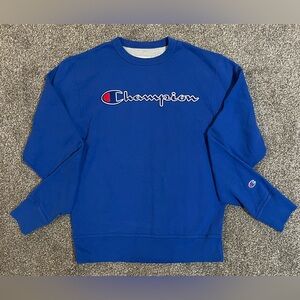 Champion Men's Crewneck in Vibrant Blue